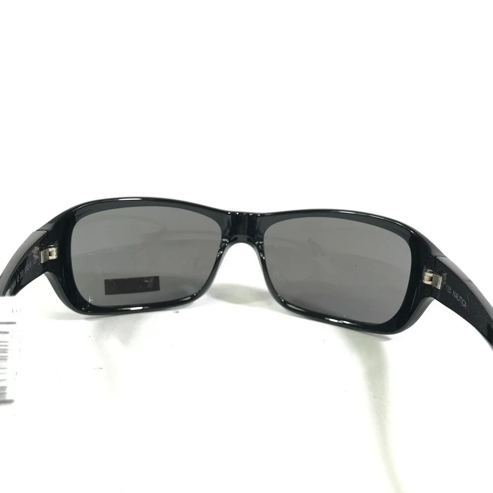 Nautica Sunglasses ST.CROIX 300 Black Square Frames with Gray Lenses 61-16-125